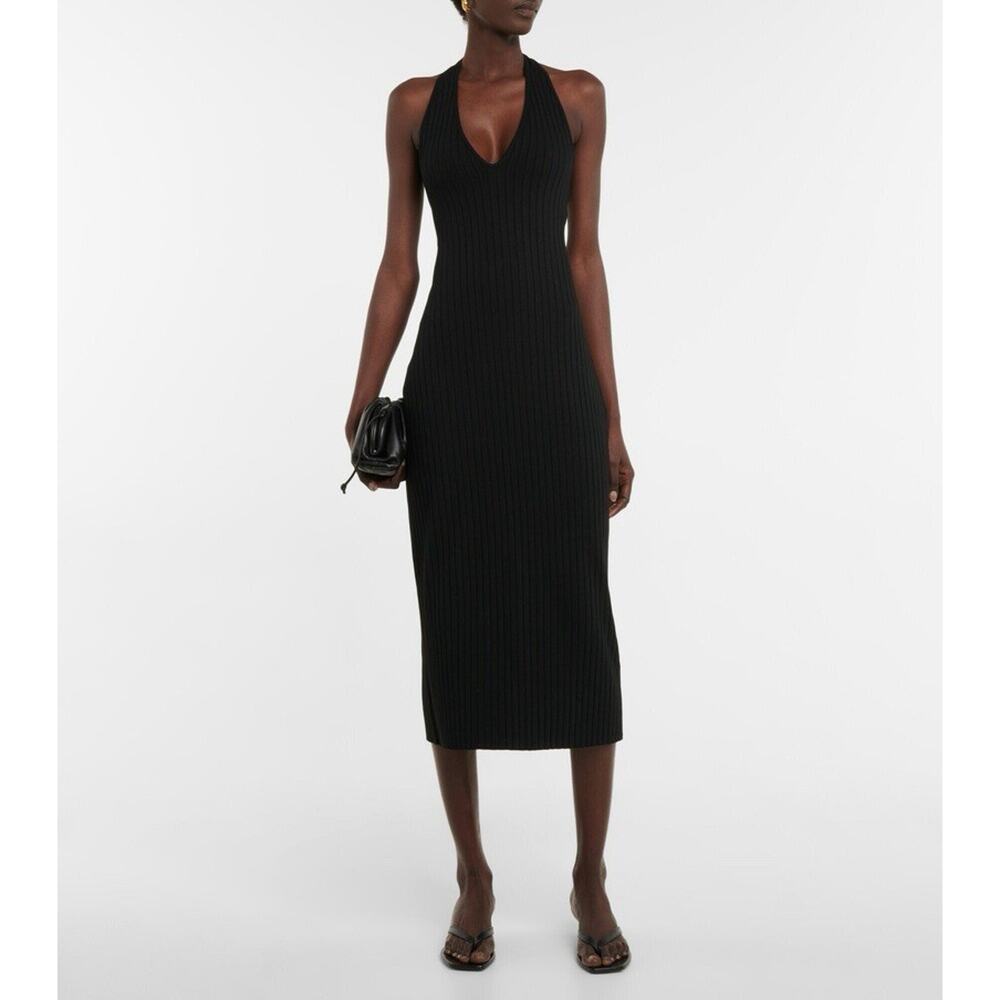 Vince - Halterneck midi dress Size XS V-neckline and an open back
